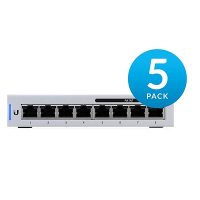 5-Pack UniFi Switch 8 Port PoE 60W